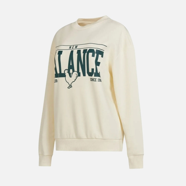 New Balance Lifestyle Unisex Krem Sweatshirt - UNC3401-SST