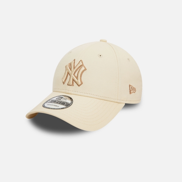 New Era New York Yankees Team Outline 9Forty Unisex Bej Şapka - 60565114