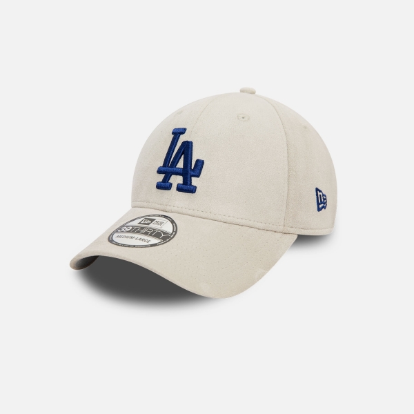 New Era LA Dodgers Faux Suede 39Thirty Unisex Bej Şapka - 60565378