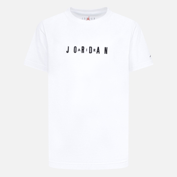 Jordan Kids Jordan Mj Wordmark Emb Crew Unisex Çocuk Beyaz Tişört - 95D634-001